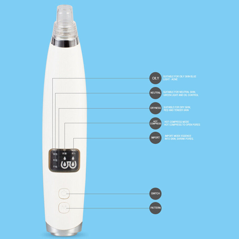 Blackhead Vacuum Pore Machine Deep Face Nose Cleaner Portable Beauty Care Tool