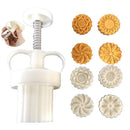 Plastic Material Mooncake Mold Flower Shape Stamps Moon Cakes Moulds DIY Baking`