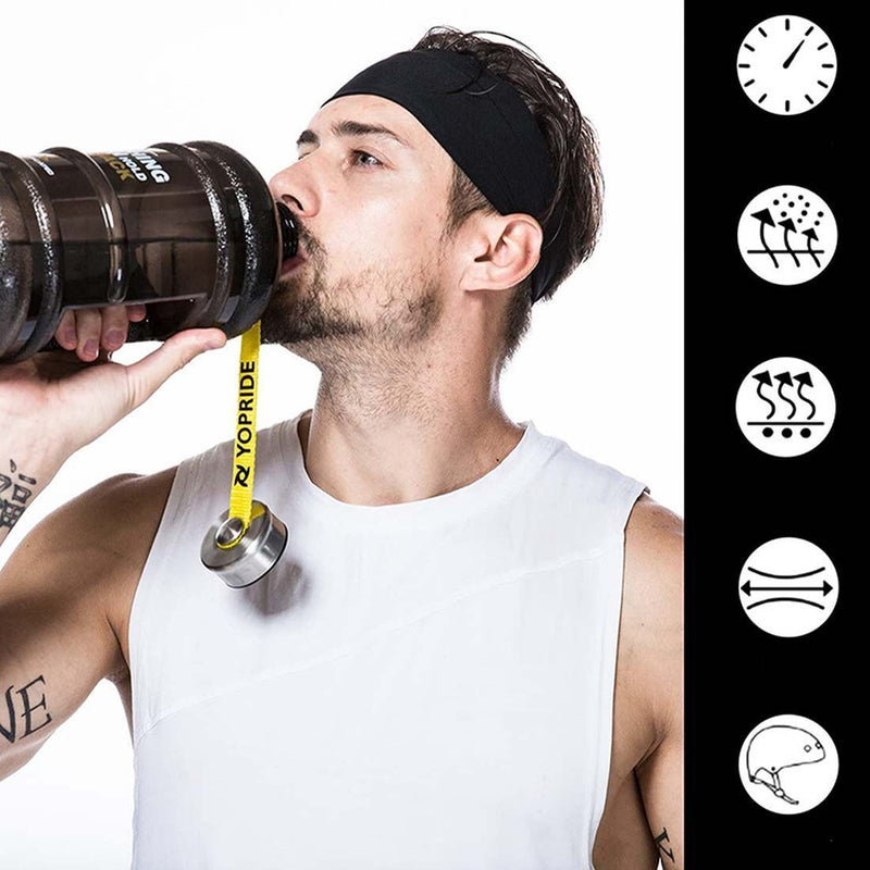 Wicking Running Cycling Elastic Pure Color Fitness Headband Men Sports Headband
