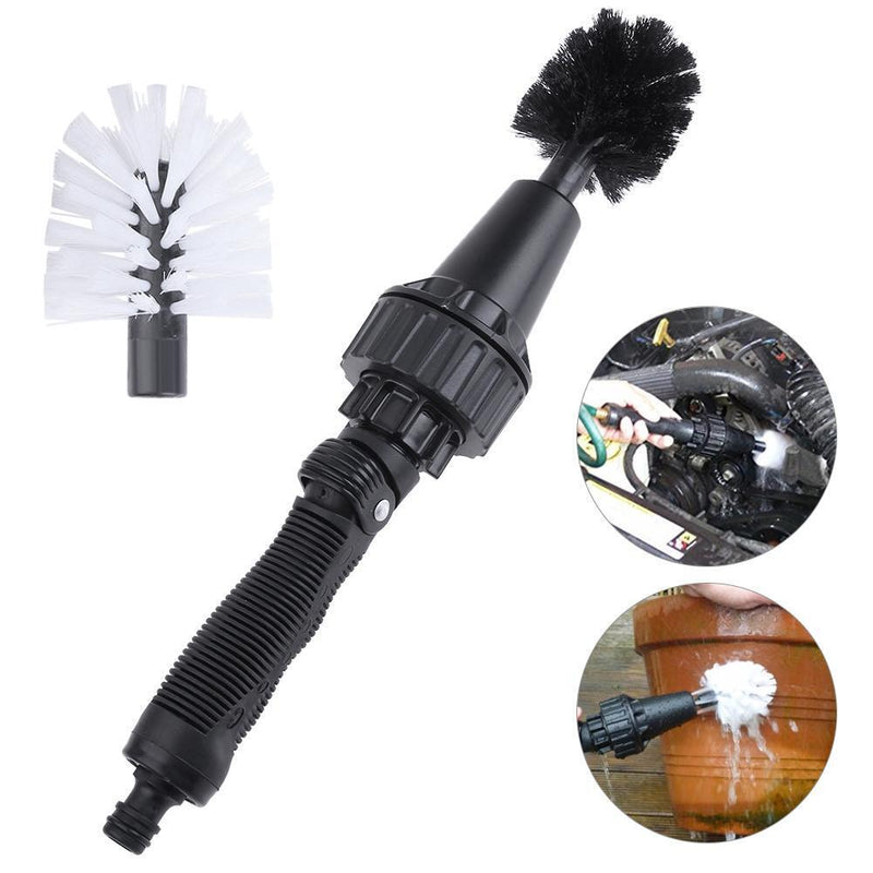 Water Spray Brush Handheld Rotate Car Wheel Tire Rim Cleaning Brush Tool