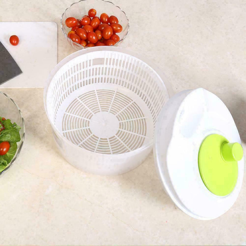 Plastic Large Salad Spinner Leaf Dryer Lettuce Vegs Drainer Dressing Water K9C5