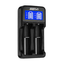 Charger 2 Slot Fast Charging Dock For 3.7V Rechargeable Li-Ion Batteries