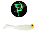 Fishing Lures 5.5cm T Tail Soft Bait Wobbler Bass Swimbait (Luminous 10pcs)