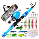 Kid Ice Fishing Rod Set Portable Mini Spinning Saltwater Travel Pole (1.8m)