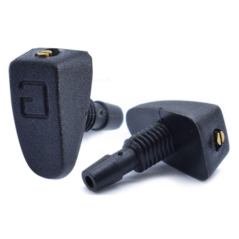 2Pcs Universal Car Front Windshield Washer Jet Nozzles Water Fan Spout Cover