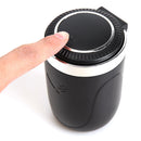 Push Type Portable LED Car Ashtray Cigarette Cylinder Holder (Black) Newly