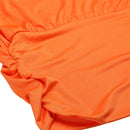 Women Blouses Sexy Lace Splicing Long Sleeve Top Shirts (Orange)(L)