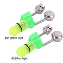Night Fishing Rod Tip Night Light Twin Bells Ring Fish Bait Alarm (Green)