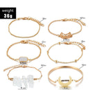 Retro Shell Moon Flower Bracelet Round Slice Charming Bangles Women Jewelry Gift