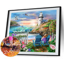 Seaside Lighthouse Diamond Painting Kits Full Square Drill Wall Art Decor (2)