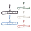6pClothes Wardrobe Hanger Hook Clothing Hanging Rack Shelf Organizer (Grey)