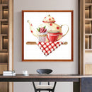 Diamond Painting 5D Full Round Drill Mosaic DIY Tea Time Kit for Wall Decorat