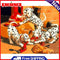Frameless Painting By Numbers DIY Playing Dogs Picture Craft Home Wall Decor Kit