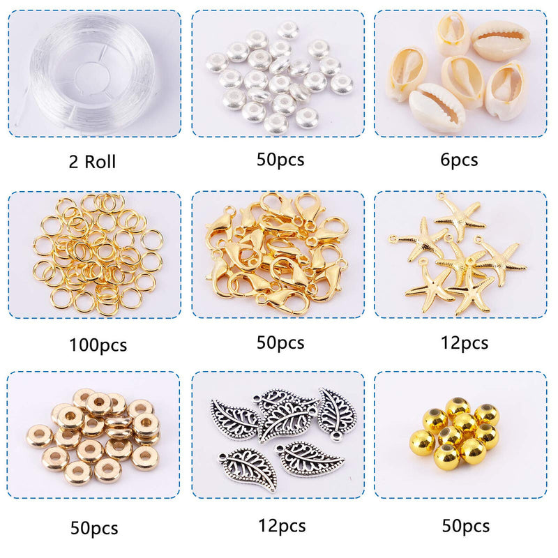 Bracelet Making Beads Kit Colorful Mixed Polymer Clay Beads DIY Jewelry Set
