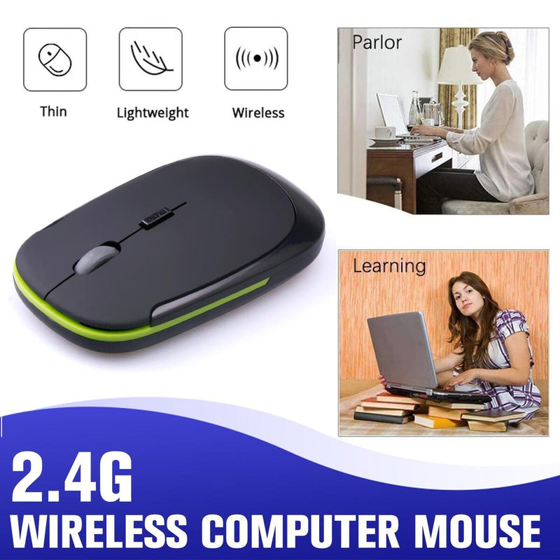 2.4GHz Wireless Optical Mouse USB Rechargeable RGB Cordless Mice For PC Laptop`