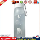 500ml Sports Water Bottle Gradient Frosted Portable Drinking Cup (Grey) Newly