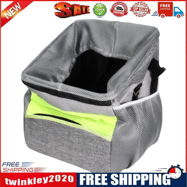 Bicycle Basket Bags Foldable Pet Dog Cats Cycling Bike Front Carrier Pouch