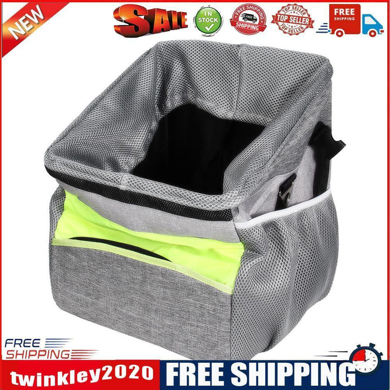 Bicycle Basket Bags Foldable Pet Dog Cats Cycling Bike Front Carrier Pouch