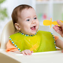 Baby Silicone Training Feeding Spoon Toddlers BPA-free Tableware (Yellow) Newly