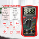 Digital Multimeter 2000 Counts Voltage Current Resistance Frequency Tester