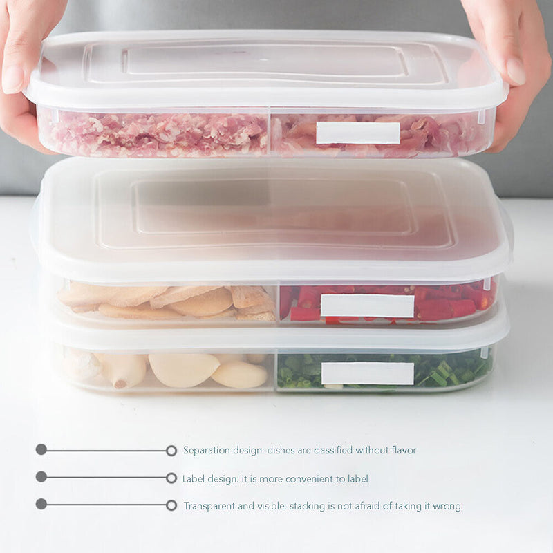 Kitchen Refrigerator Transparent Organizer Storage Box Compartment Containers