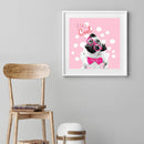5D DIY Full Drill Round Shape Cool Dog Rhinestone Diamond Drawing for Bedroom