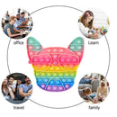 Anti-Stress Intelligent Push Bubble French Bulldog Kid Fun Board (Macaroon)
