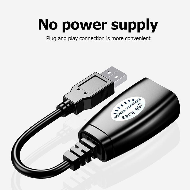 HW-RJ11 USB to RJ45 LAN Connector Adapter 50m Extension Cable Signal Amplifier