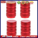 4pcs Aluminum Alloy Car Tire Wheel Tyre Caps Valve Stem Dust Covers (Red)
