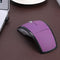 2.4G Wireless Mouse Optical Foldable Mice w/USB Receiver for PC (Purple)