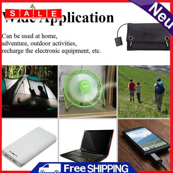Folding 10W Solar Cell Charger 5V Portable Solar Panel for Mobile Phones