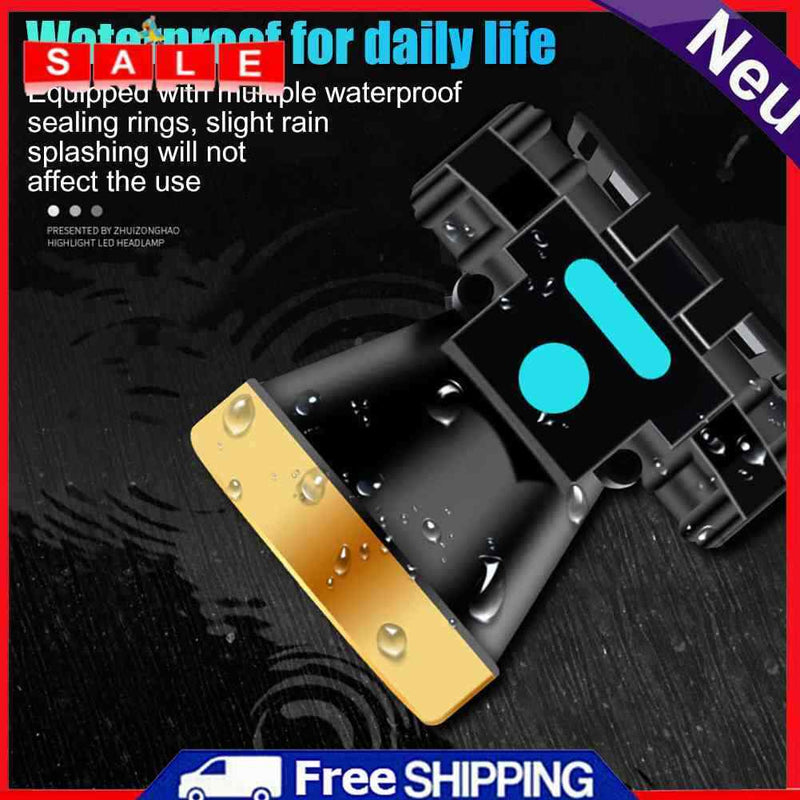 Lightweight for Camping Cycling Fishing Rechargeable USB LED Headlight Portable