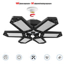 Six-leaf LED Garage Light Deformation Folding Lamp with Adjustable Panel