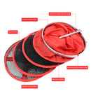Aluminum Fishing Net Cage Foldable Floating Wire Fish Basket (25cmx1.5m) Newly