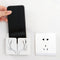Phone Wall Mounted Holder with Plug Charging Sundries Organizer Box (White)