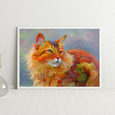 11CT Full Cross Stitch Color Cat Counted DIY Kits Handmade Cotton Embroidery