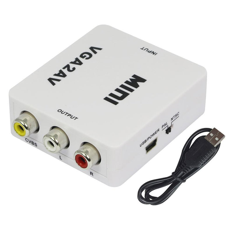 Premium Computer VGA AV TV Composite RCA S-Video Scan Converter 1080p