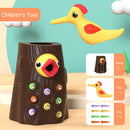 Magnetic Woodpecker Catching Worms Feeding Toys Game Set Montessori Preschool