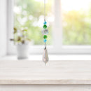 Crystal Glass Clear Chandelier Pendant Faceted Prism Part Hanging Decor (B)