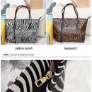 Rucksack Lady Handbag Large Capacity Zebra Leopard Crossbody Bag Leather Bags