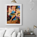 Canvas Digital Oil Picture Woman Bathing Sun Paint by Number Home Picture Decor