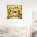 Full Cross Stitch Letters Sunflower DIY Embroidery Cotton Thread Home Decor Art