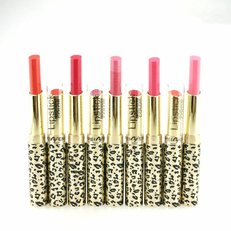12 Colors Leopard Lipsticks Makeup-Lasting Lip Gloss Set Cosmetic Makeup V5K3