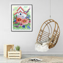 DIY Diamond Painting Bird House Full Round Drill Mosaic Art Picture Decor