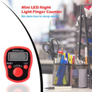 LCD Display Finger Counter LED Luminous Electronic Tally Counter (Red)