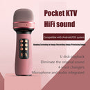 WS-898 Karaoke Bluetooth-Compatible Microphone Wireless Sing Mic Kit (Pink)