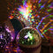 Rotary USB LED Night Light Star Projector Battery Kid Bedroom Lamp (Purple)