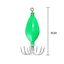 Hard Bait Luminous Squid Jig Hook 50.6g Octopus Fishing Tackle (Green)