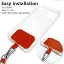Universal Mobile Phone Lanyard Cellphone Rope (Red Rainbow + Scarlet Card) Newly