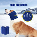 Dog Grooming Earmuffs Warm Noise-Proof Pet Ear Cover Windproof Hat (Blue M)